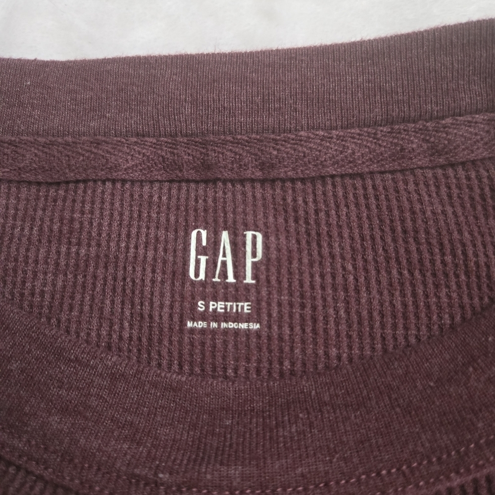 Women's Burgundy Long Sleeve Top Thermal - Picture 4 of 6